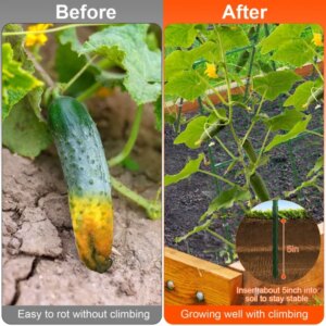 Cucumber Trellis For Raised Bed Arch Garden Trellis For Climbing Plants Vine Vegetables Fruit Flower Grape U-Shaped Frame With Climbing Net Tunnel Plant Stand For Garden Raised Bed