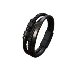 Handmade Three-layer Braided Leather Bracelet
