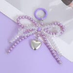 Creative Fashion Crystal Double Bow Pendant Keychain