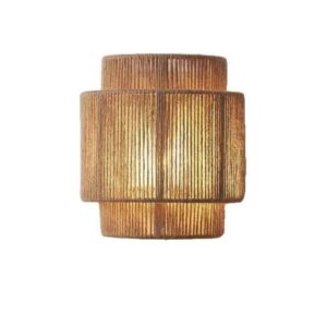 Woven Rattan Japanese-style Wall Lamp Minimalist Wabi-sabi Design