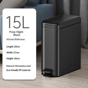 Double-layer Stainless Steel Foot-pedal Trash Can For Home Living Room Bathroom And Office