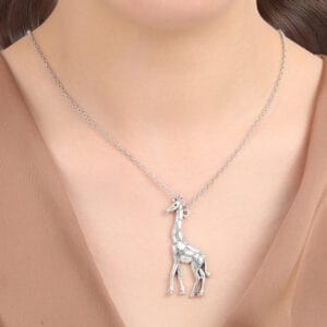 European And American-style Personalized Giraffe Pendant Alloy Necklace