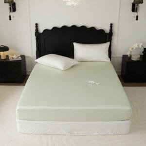 Cooling Solid-color Pillowcase Single Bed Sheet And Fitted Sheet