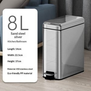 Double-layer Stainless Steel Foot-pedal Trash Can For Home Living Room Bathroom And Office