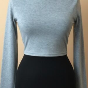 Long Sleeve Viscoe Crop Top