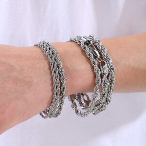 Hip-hop Trendy Braided Chain Couple Bracelet Accessory