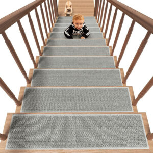 Nordic Staircase Linen Floor Mat