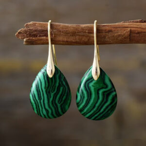 Creative, Versatile Tigers Eye Pendant And Waterdrop Earrings Set