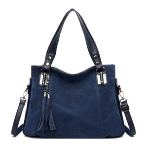 Womens Retro Tassel Zipper Suede Shoulder Crossbody Bag