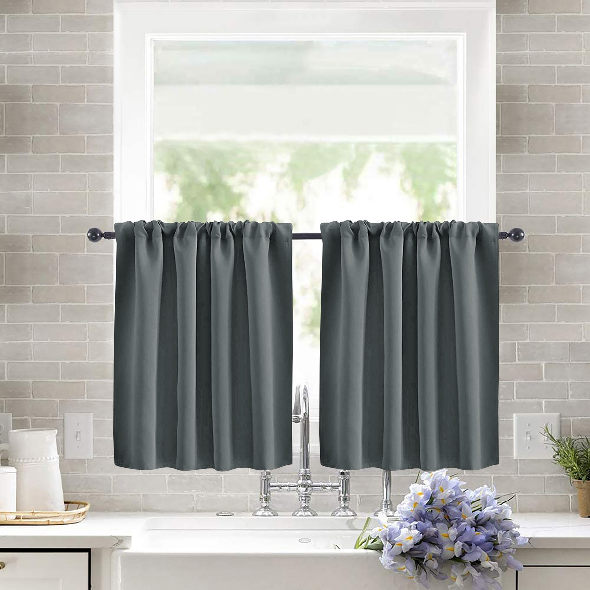 Shade Solid-color High-precision Short Curtain - Image 15