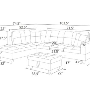 Pickup Only–Brown Lint And PVC 3-Piece Couch Living Room Sofa Set