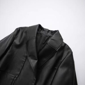 Women’s Loose Faux Leather Short Coat