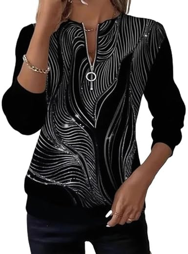 Womens Long-Sleeve Christmas-Print Sweatshirt - Image 11