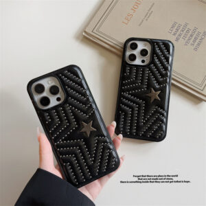 Cortex Pentagram Stud Shockproof Full-body Phone Case