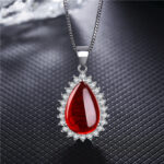Waterdrop Blossom Carnelian Pendant With Green Chalcedony