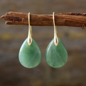 Creative, Versatile Tigers Eye Pendant And Waterdrop Earrings Set
