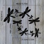 Elegant Dragonfly Wall Art Decor Set - 2-Piece Metal Sculpture For Indoor