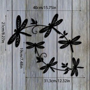 Elegant Dragonfly Wall Art Decor Set – 2-Piece Metal Sculpture For Indoor