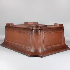 Handmade Antique-style Rectangular Purple Clay Bonsai Pot