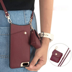 Protective Case With A Crossbody Strap, Card Slots, And A Zipperkeeps Fingerprints At Bay While Doubling As A Mini Wallet