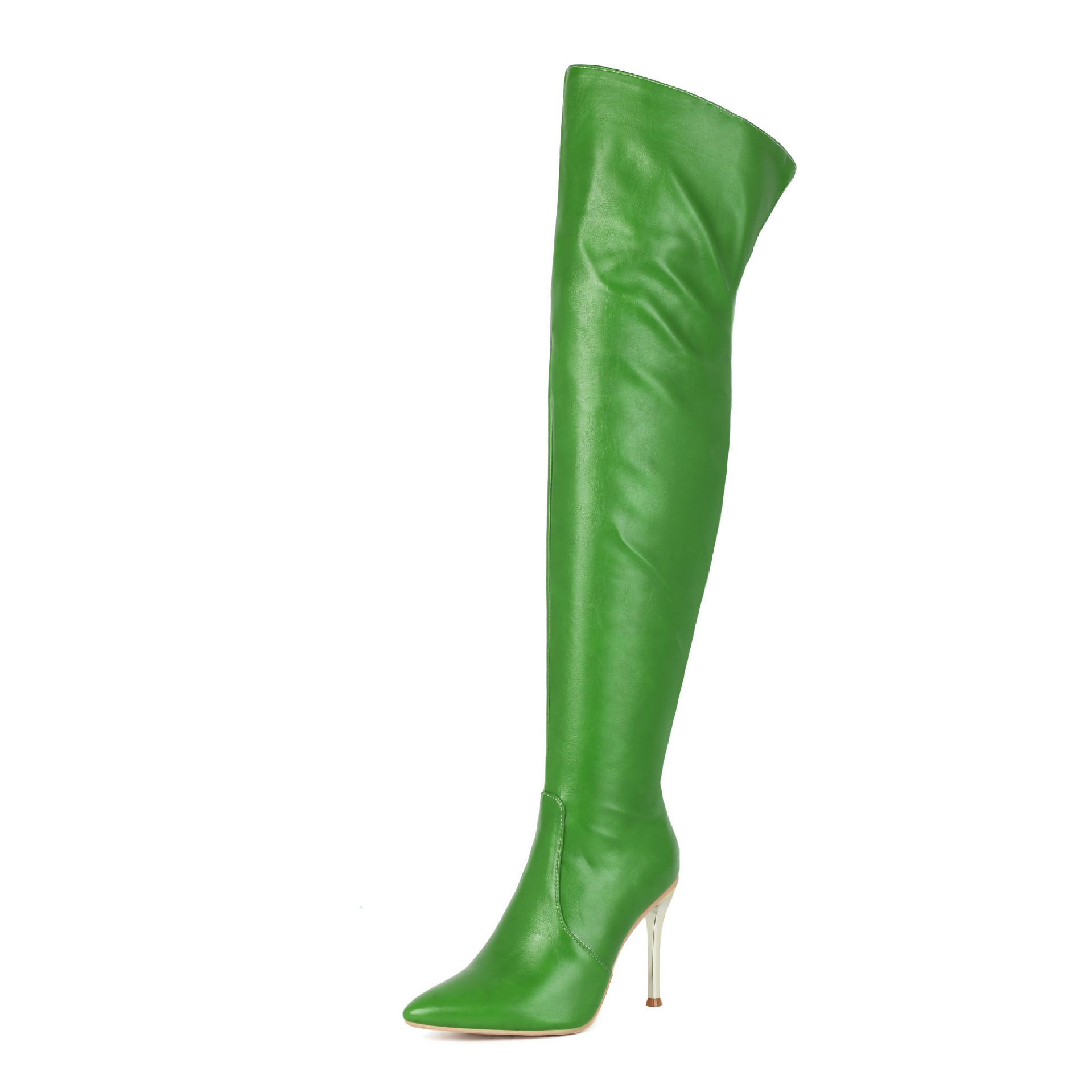 Womens Pointed-toe Stiletto-heeled Over-the-knee Boots - Image 6