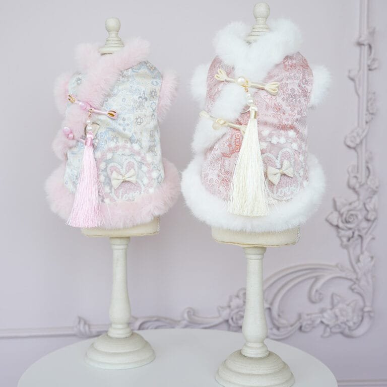 Chinese-style Tasseled Pet Clothing For Fall And Winter