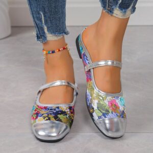 Womens Stylish Floral Slide Sandals For Summer