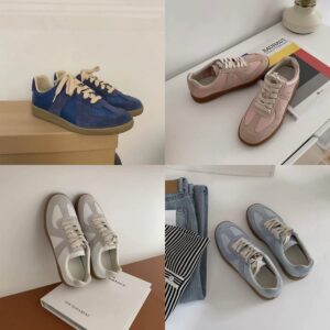 New Womens Versatile Korean-style Retro Patchwork Flat Shoes With A Round Toe And Lace-up Design