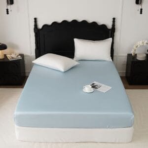 Cooling Solid-color Pillowcase Single Bed Sheet And Fitted Sheet