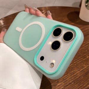 Suitable For 17 Pro Max Phone Case Jelly Magnetic Two in one Frosted Simple Drop proof