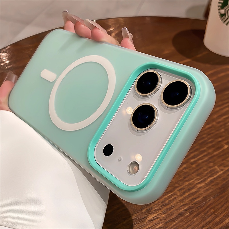 Suitable For 17 Pro Max Phone Case Jelly Magnetic Two in one Frosted Simple Drop proof - Image 7