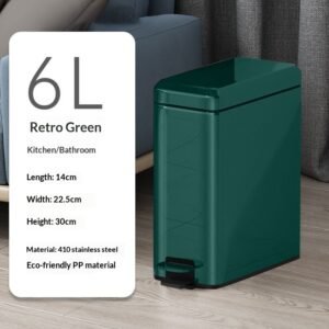 Double-layer Stainless Steel Foot-pedal Trash Can For Home Living Room Bathroom And Office