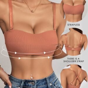 Detachable-strap Bustier For Young Girls