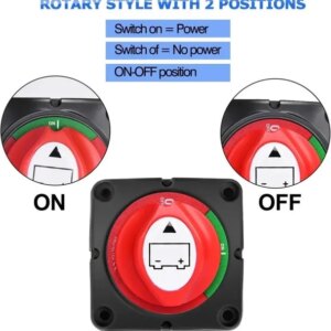 300A Battery Master Switch, 12V-48V Isolator Cut-Off Shutoff For Car, Boat, Truck