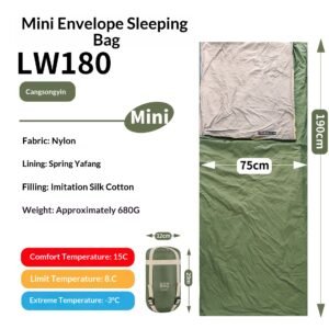 Mini Ultra-Light Summer Nylon Insulated Sleeping Bag