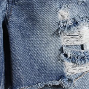 Casual Faux Two-piece Ripped Jeans