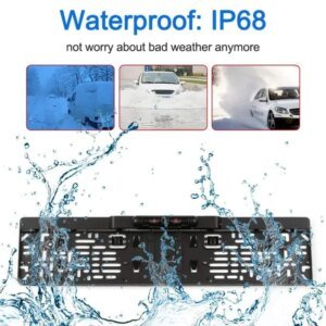Black Wireless Waterproof Backup Camera Kit | IP68 | 2.4 GHz | 170° Wide Angle | 25 Mm Lens | Night Vision
