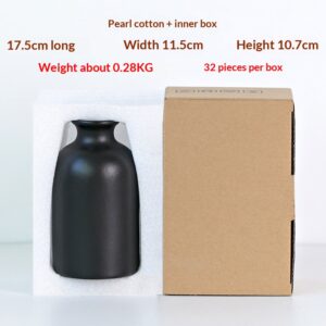 Simple And Retro Frosted Ceramic Vase Thick Earthenware Round Bottle