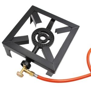 8KW Gas Boiling Ring Cast Iron Burner Large LPG Stove Outdoor Cooker Iron Frame Portable Fire Control Stove