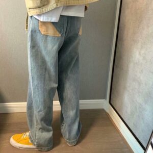 Men's Fashionable Plus-Size Loose Straight-Leg Jeans