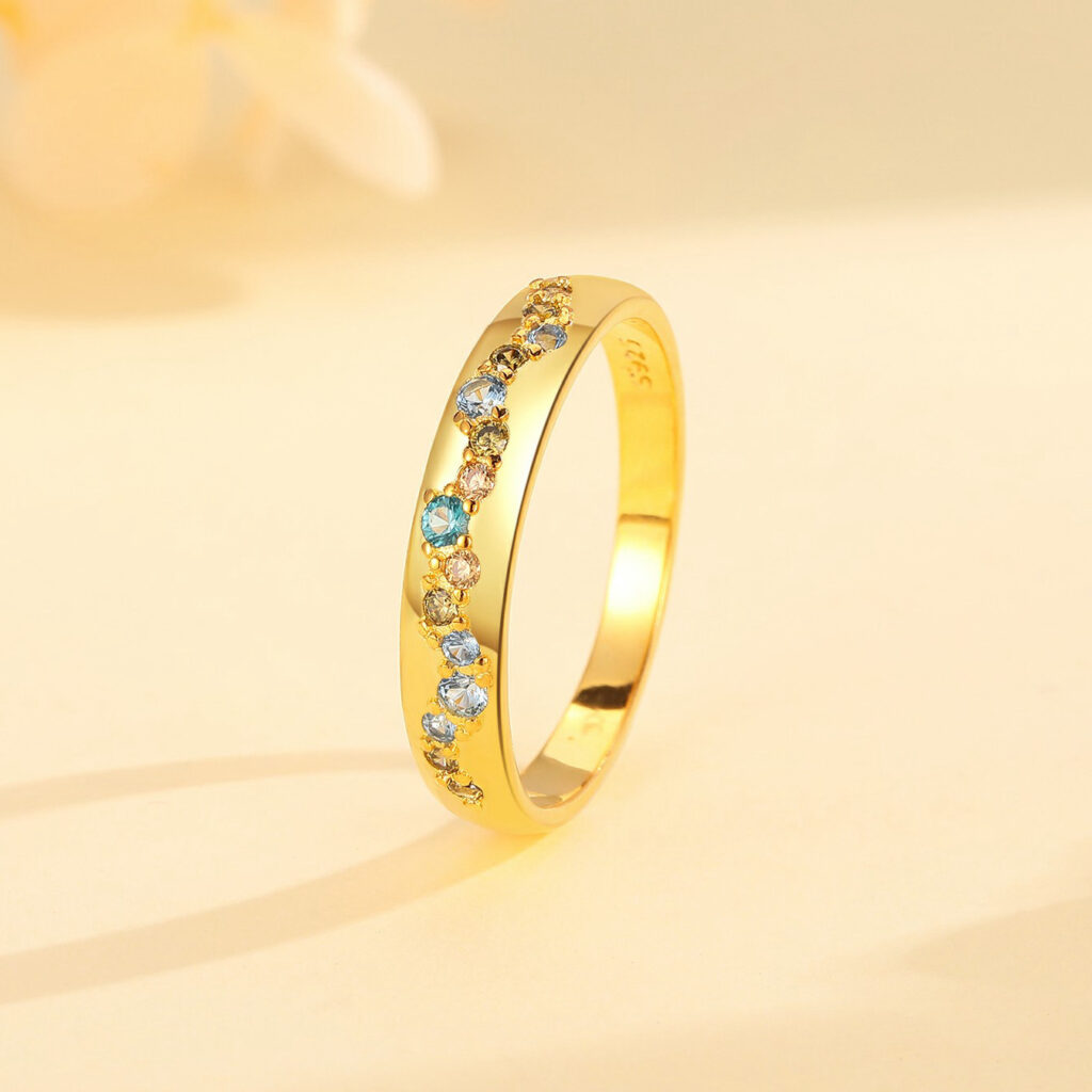 S925 Sterling Silver Ring Jewelry With A Starry Sky Design