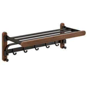 Walnut Bathroom Towel Rack Drill-free High-end