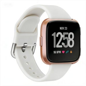 Solid Color Reverse Buckle Silicone Watch Strap For Smartwatches