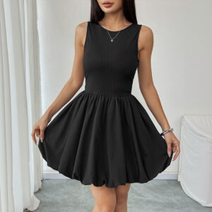 Women’s Fashion Solid-Color Strap Dress