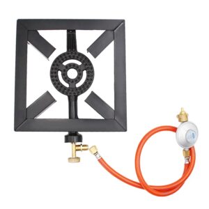 8KW Gas Boiling Ring Cast Iron Burner Large LPG Stove Outdoor Cooker Iron Frame Portable Fire Control Stove