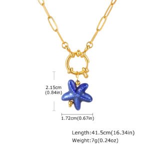 Starfish Pendant Niche Versatile Fashion Earrings Necklace