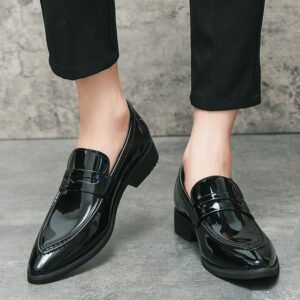 Men's Shoes, Pointed-toe Dress Shoes, Men's British-style Korean Loafers