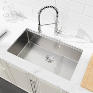 Stainless Steel Kitchen Sink, 30’x19′ Single Bowl, Undermount Handmade Sink In Brushed, With Cutting Board, Colander-Unable Ship Weekends, TK And TEMU Only For Pickup