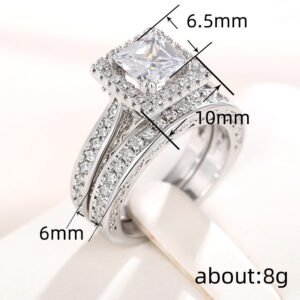 Women's Luxurious Geometric High-End Fashion Couple Rings