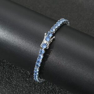 European And American-style Colorful Zircon Single-row Tennis Bracelet Jewelry